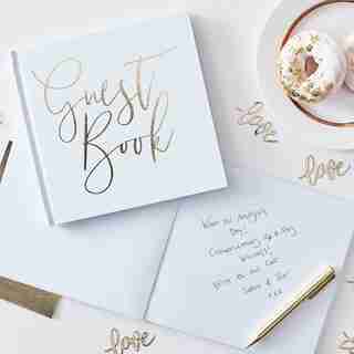 GINGER RAY GUEST BOOK GOLD FOILED