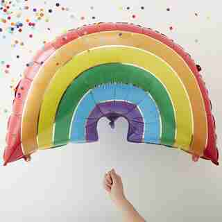 Ginger Ray Gold 34" Rainbow Foiled Balloon