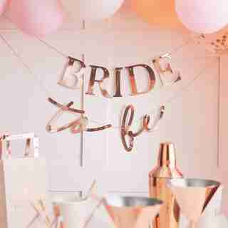 BLUSH BACHELORETTE PARTY ROSE GOLD BRIDE TO BE BUNTING