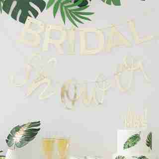 BOTANICAL SHOWER BRIDAL SHOWER GOLD BUNTING
