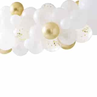 BOTANICAL SHOWER GOLD CHROME BALLOON ARCH