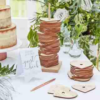 BOTANIC WEDDING HEART STACKING GUEST BOOK
