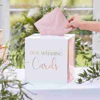 BOTANIC WEDDING BRONZE FOILED CARD BOX
