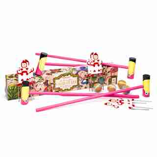 Queen Of Hearts Flamingo Croquet Set