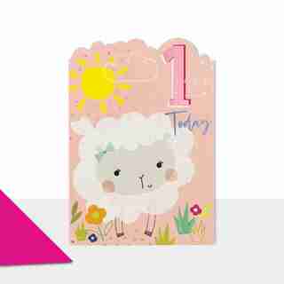 Paper E. Clips Birthday Card 1 Sheep