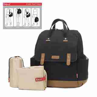Storksak® Robyn Convertible Diaper Bag Black