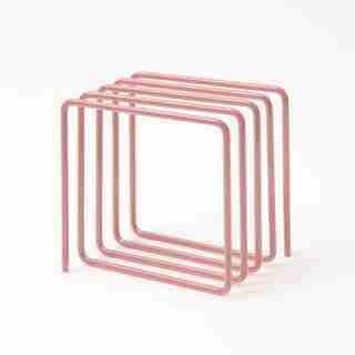 Metal Magazine & Vinyl Rack Pink