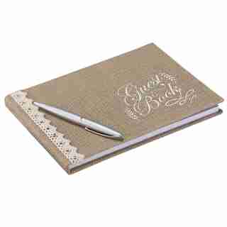 Ginger Ray Vintage Affair Hessian Guest Book