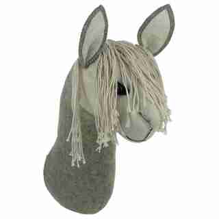 Fiona Walker England Animal Head Wall Decoration Llama Head Grey