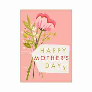 Paper E. Clips Mother's Day Card Flower Pink
