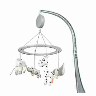 Done by Deer Musical mirror mobile Sleepy Grey