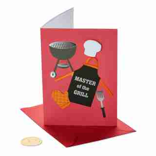 Papyrus Master of the Grill Father's Day Card with Foil