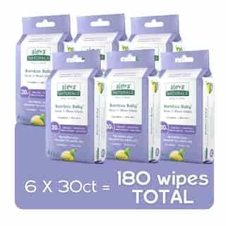 Aleva Naturals® Bamboo Baby® Nose 'N Blows Wipes 180-Pack