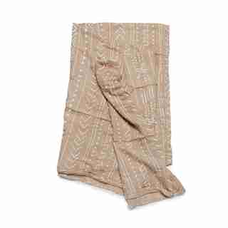 loulou Lollipop Muslin Swaddle - Almond Mudcloth