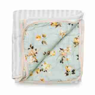 Loulou Lollipop Quilt Blanket Rayon Muslin Cotton - Wild Rose