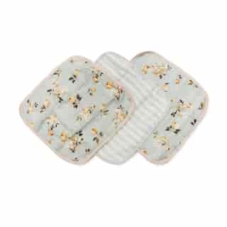 Loulou Lollipop Washcloth 3 Piece Set - Wild Rose