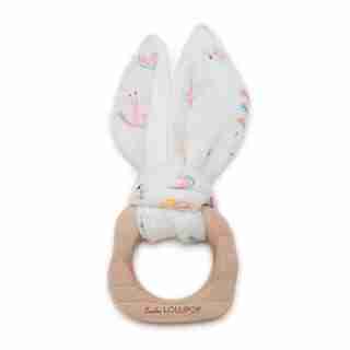 Loulou Lollipop Bunny Ear Teething - Unicorn Dream