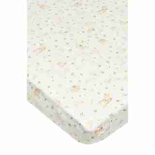 Loulou Lollipop Muslin Crib Sheet - Bunny Meadow