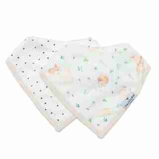 Loulou Lollipop Bandana Bib Set - Bunny Meadow