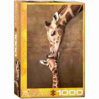 1000 PC Puzzle Giraffe Mother's Kiss