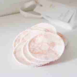 Organic Cotton Facial Rounds Blush Marble