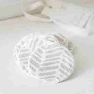 Organic Cotton Facial Rounds Grey Chevron