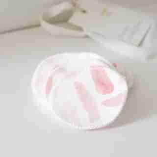 Organic Cotton Facial Rounds Pink Brushstrokes