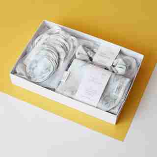Organic Cotton Grey Marble Gift Set