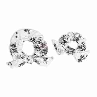 Lulujo - Mommy & Me Scrunchies - Black Floral