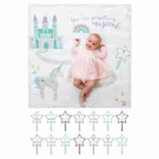 Lulujo Blanket and Cards Set Baby's First Year Something Magical