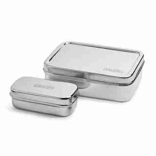 Dalcini Stainless Steel Bistro Box and Little Snacker Set
