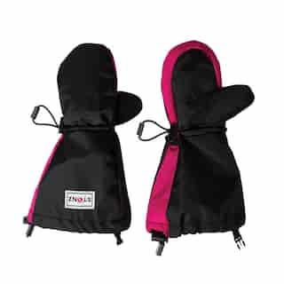 Stonz® Youth Mitts Kids Winter Mittens Black Pink Accent 4 to 8 Years