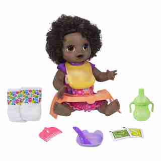 BABY ALIVE HAPPY HUNGRY BABY BLACK CURLY HAIR
