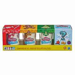 Play-Doh Scents Holiday Mystery 4-Pack with 4 Non-Toxic Scented Play-Doh Colors Including Surprise Scent