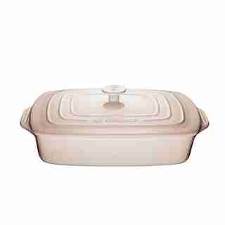 RECTANGULAR CASSEROLE DISH WITH LID - MERINGUE