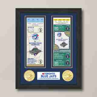 TORONTO BLUE JAYS WORLD SERIES CHAMPIONSHIP TICKET AND COIN PHOTO MINT