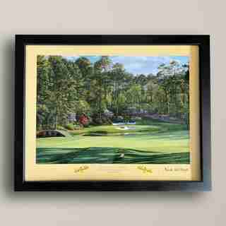 GOLDEN BELL AUGUSTA NATIONAL GOLF CLUB FRAMED PRINT 11" X 14"