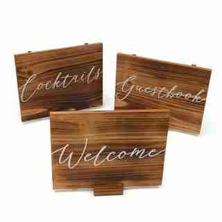 Style Me Pretty Wood Sign Set of 3