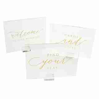 Style Me Pretty Acrylic Sign Set of 3