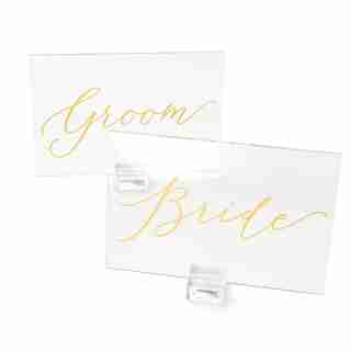 Style Me Pretty Acrylic Bride Groom Signs