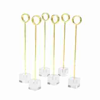 Style Me Pretty Clear Table Number Stands Set of 12