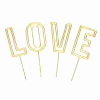 Style Me Pretty Wire Cake Topper LOVE