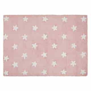 Lorena Canals Washable Rug - Pink-White Stars