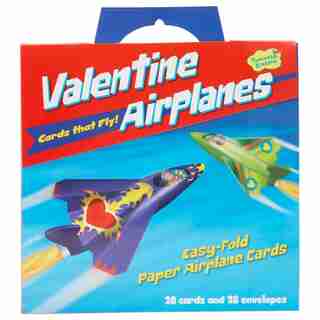 Peaceable Kingdom Valentine Airplane Cards