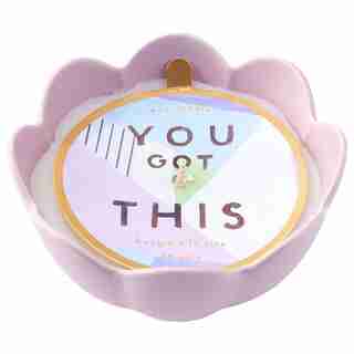 YOU GOT THIS CERAMIC FLOWER CANDLE