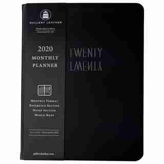 2019-2020 18-Month Monthly Planner Black
