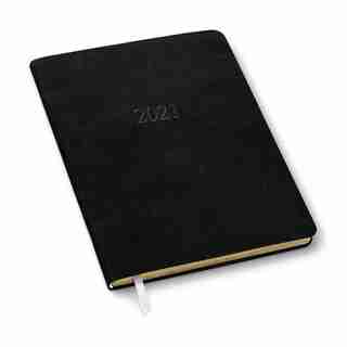 2020-2021 18-Month Planner Black Leather