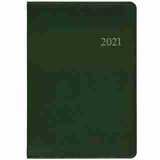 Gallery Leather 2021 12-Month Desk Weekly Planner Olive