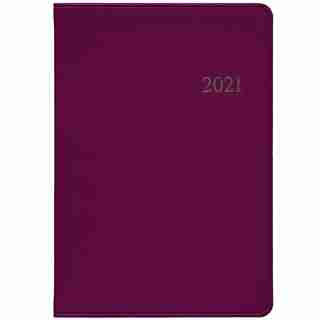 Gallery Leather 2021 12-Month Desk Weekly Planner Raspberry