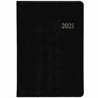 Gallery Leather 2021 12-Month Desk Weekly Planner Black